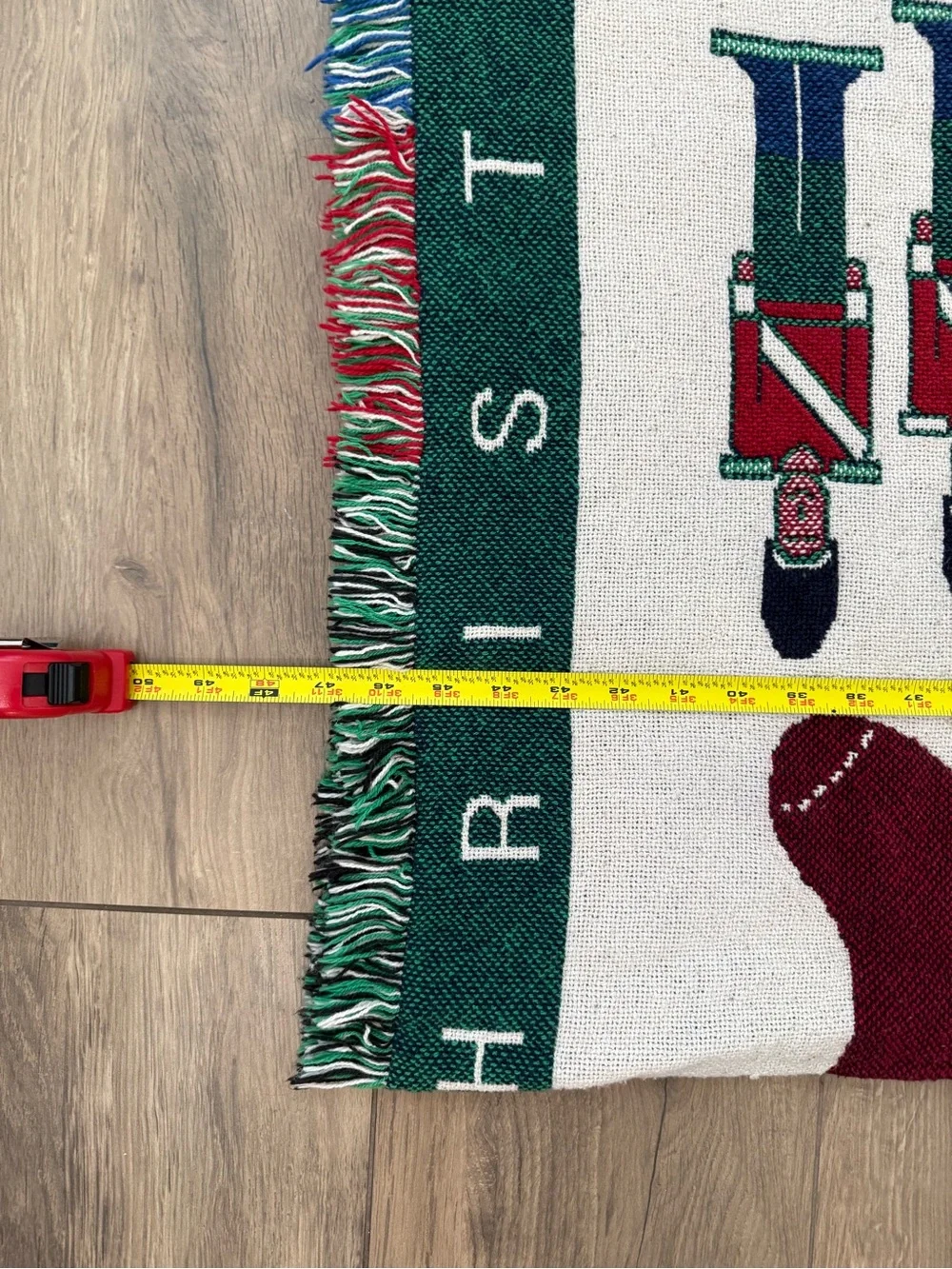 Festive Christmas Toy Train & Stocking nutcracker tapestry Throw Blanket